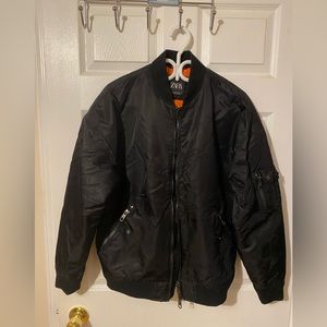Zara Man Black Bomber Jacket (M)